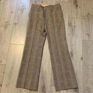 VINTAGE HIGH WAIST HOUNDSTOOTH WOOL SLACKS IN EXCELLENT CONDITION!